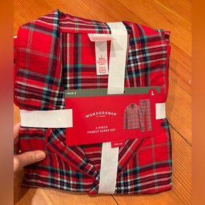 Wondershop 2 piece plaid pajamas L